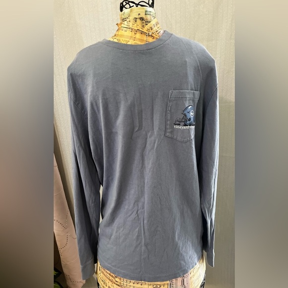 Vineyard Vines Blue Football Graphic Tee - Picture 2 of 4